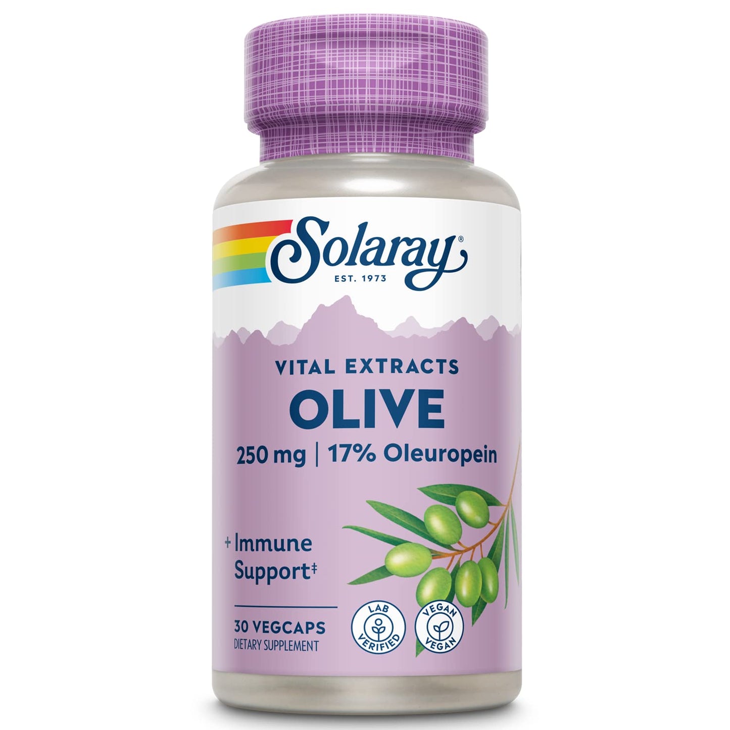 SOLARAY Olive Leaf Extract Capsules 30 Count