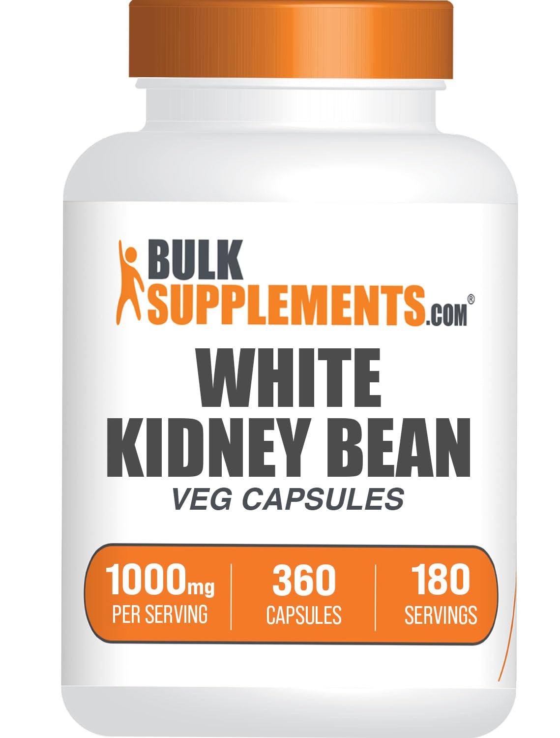 BulkSupplements White Kidney Bean Extract Capsules, 360 Capsules