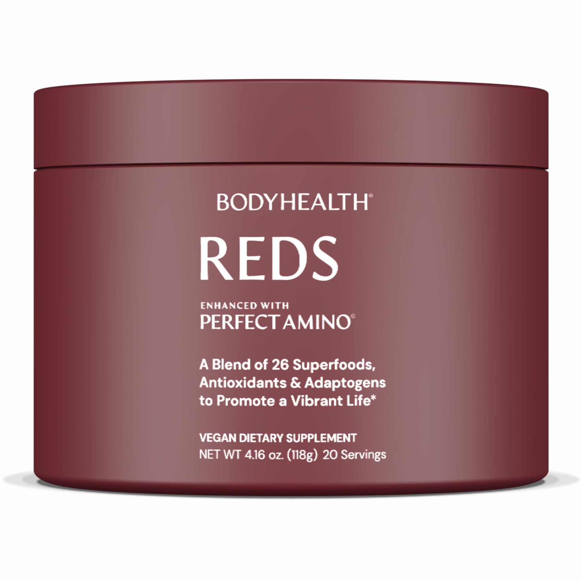 BodyHealth Reds Enhanced with PerfectAmino Daily Superfood Smoothie Powder, 6.24 oz