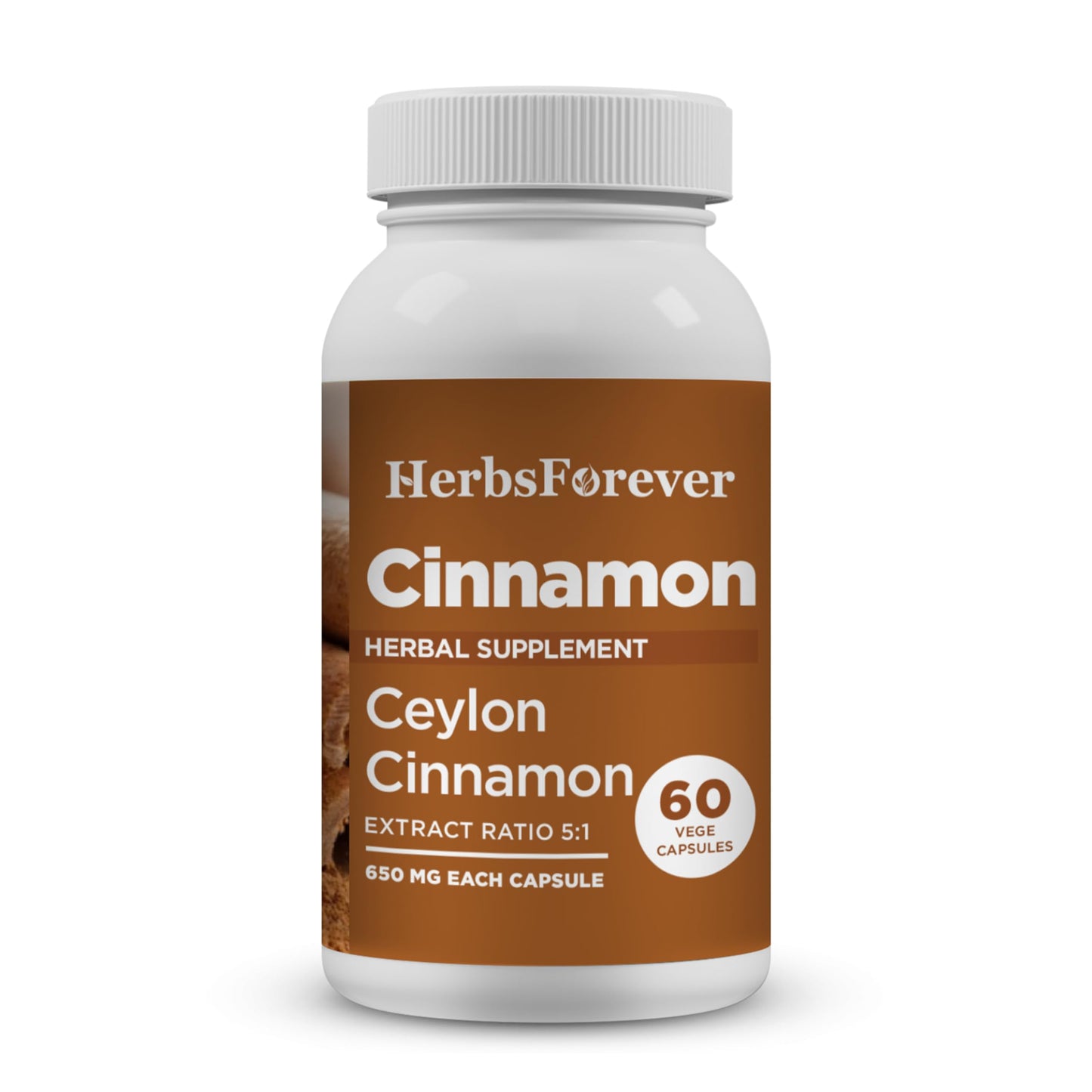 Herbsforever Ceylon Cinnamon Capsules 60 Capsules
