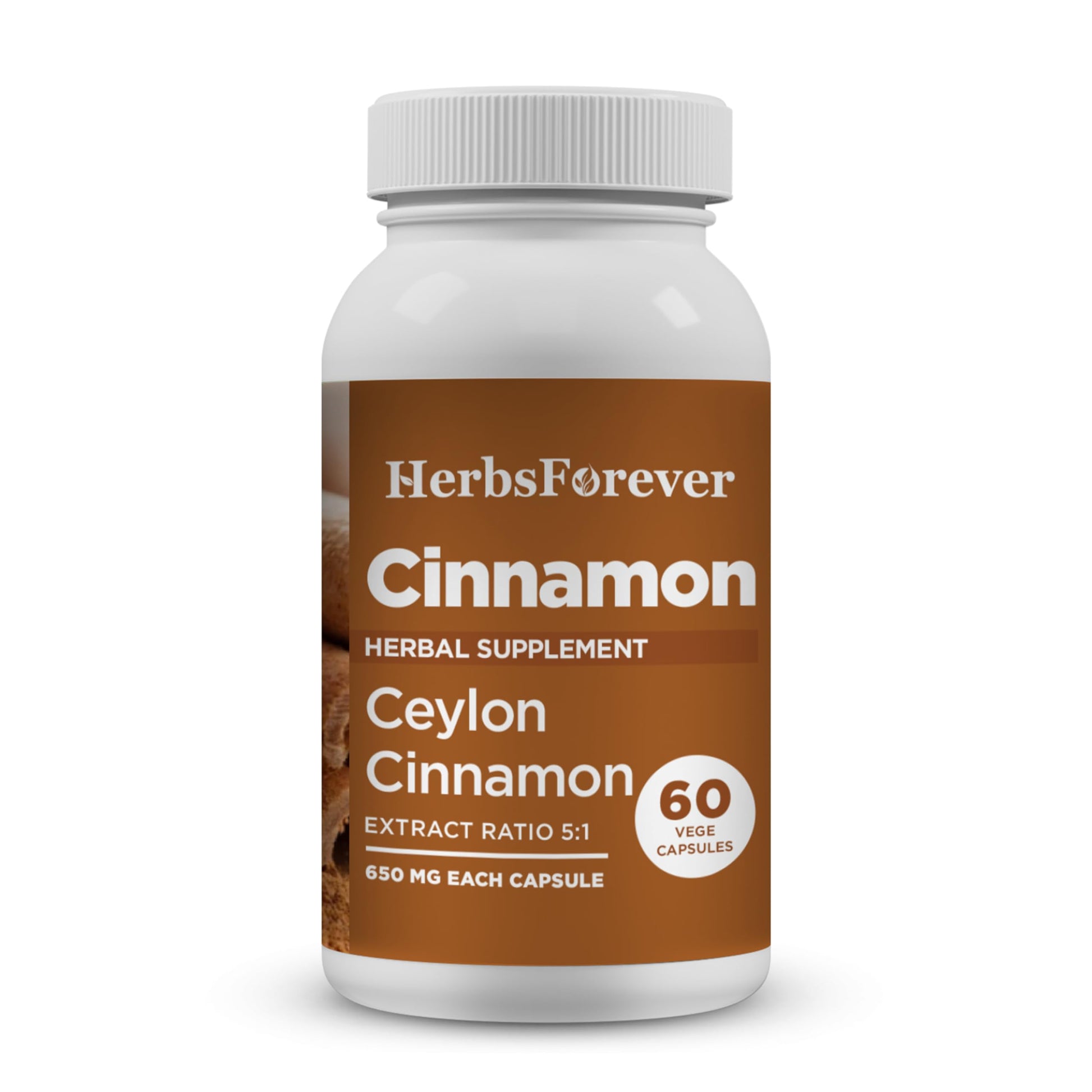 Herbsforever Ceylon Cinnamon Capsules 60 Capsules