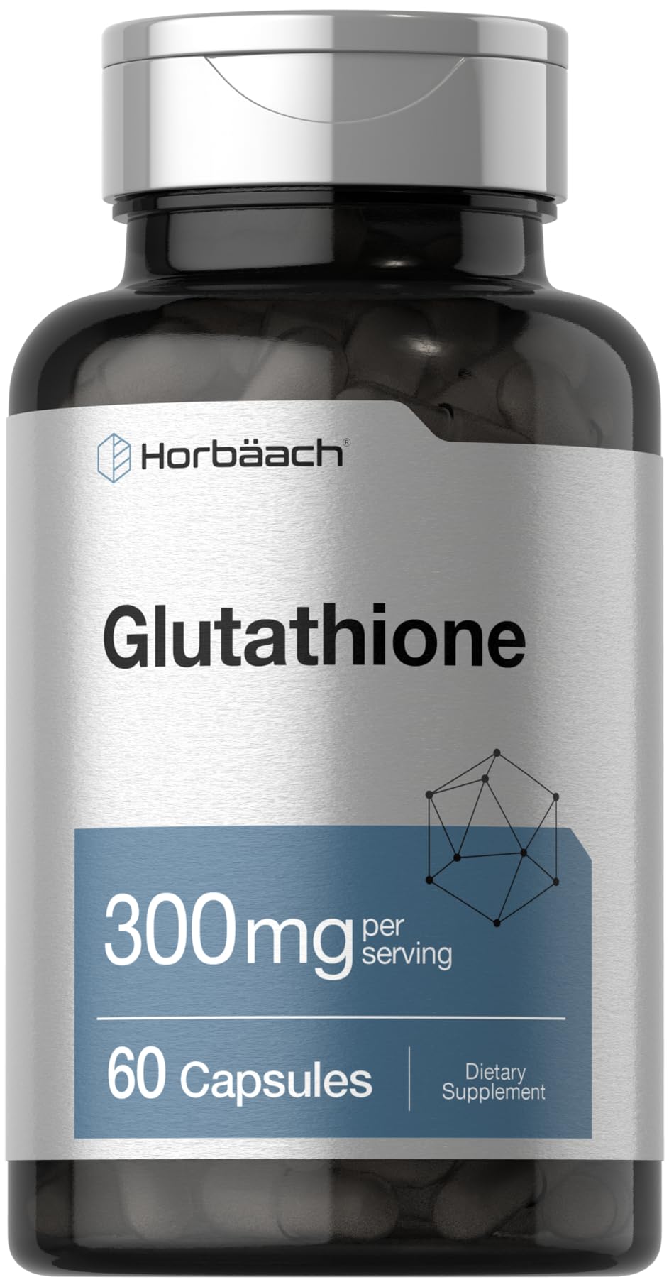 Horbäach Glutathione 300mg Capsules, 60 Count