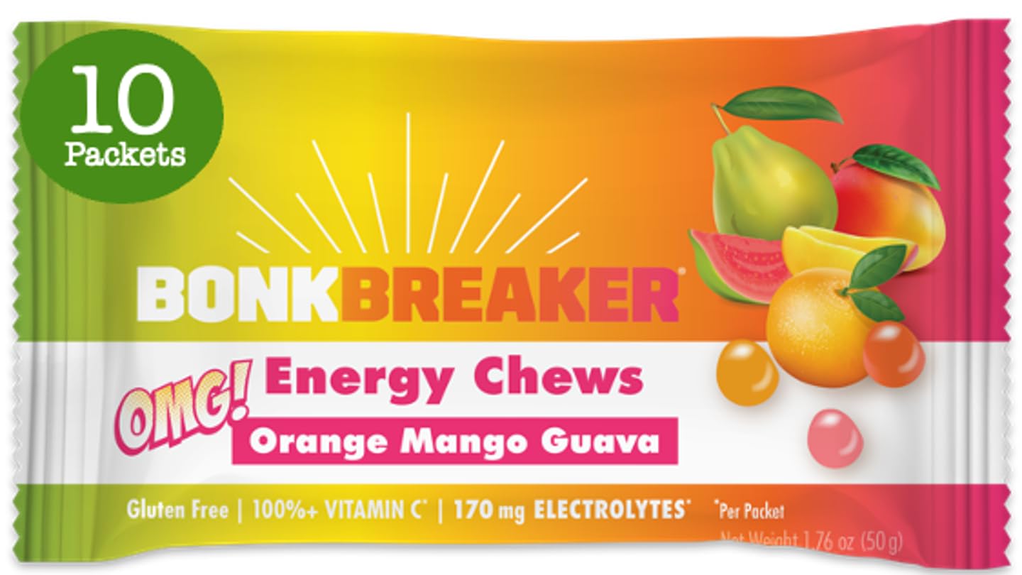 Bonk Breaker Energy Chews with Electrolytes Orange Mango Guava 17.6
