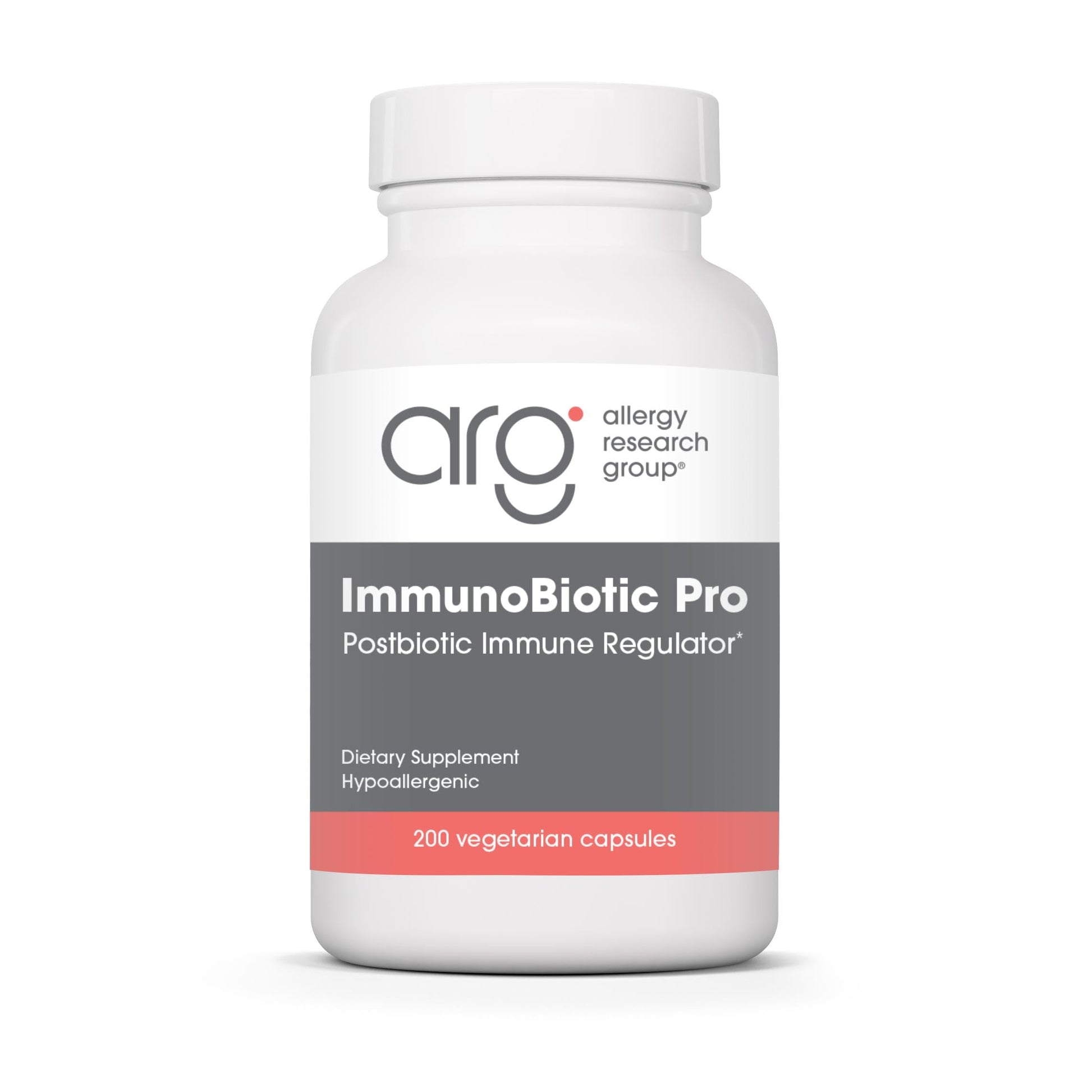 Allergy Research Group ImmunoBiotic Pro - Supports Immune System & Gut Barrier Function - Postbiotic Immune Regulator with Lactobacillus Rhamnosus Lysate Capsules 200