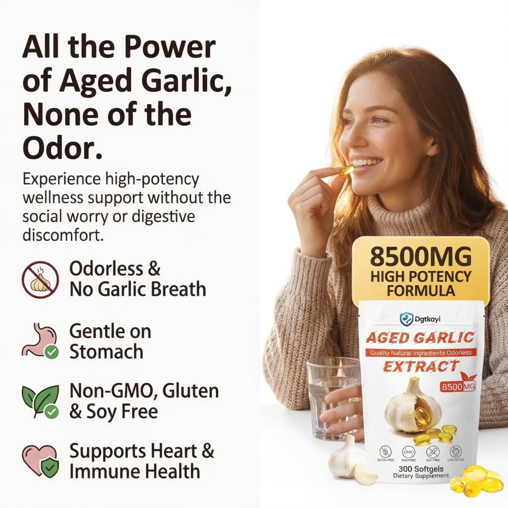 Dgtkayi Aged Garlic Extract Softgels 300