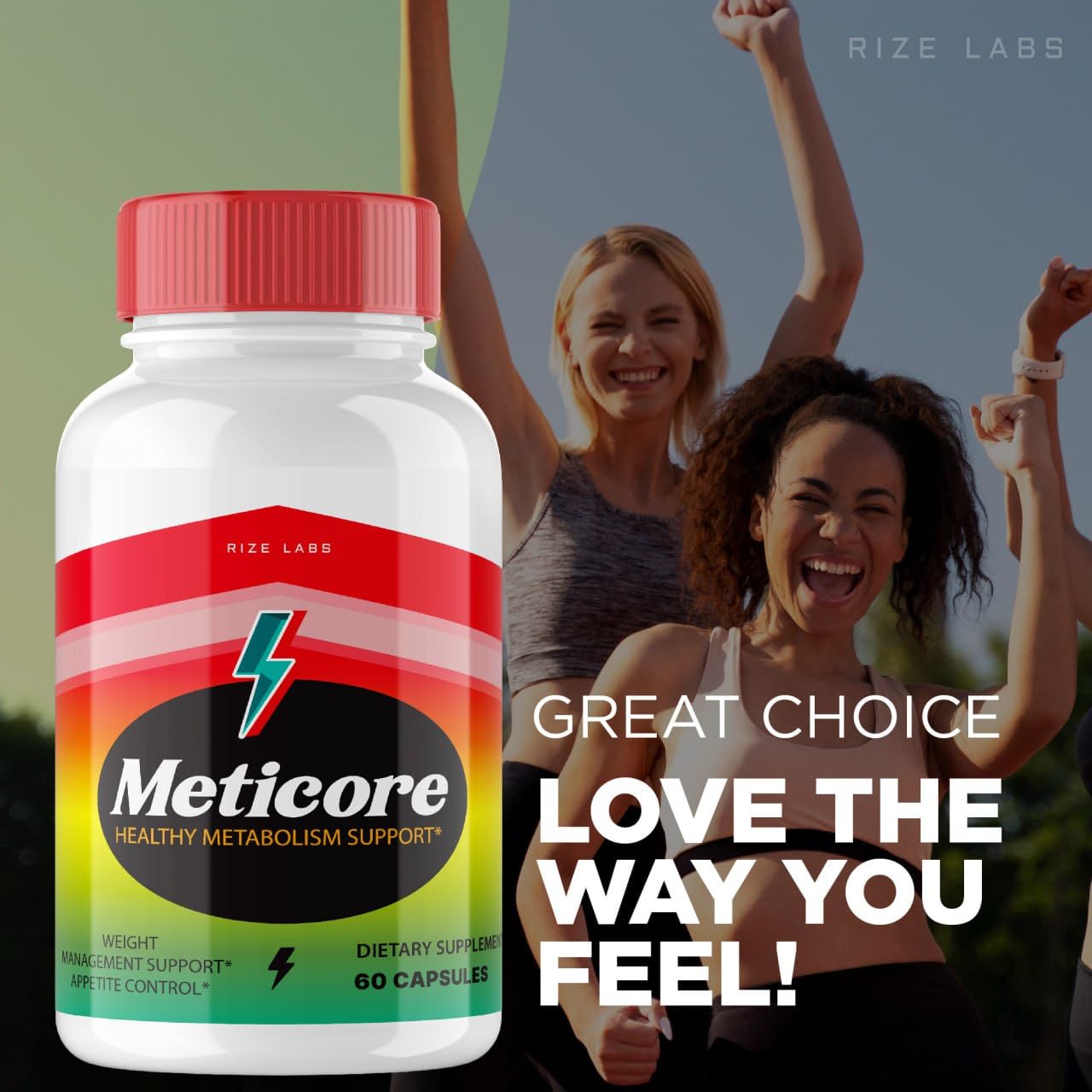 rize labs Meticore Weight Loss Supplement Capsules, 60 Count