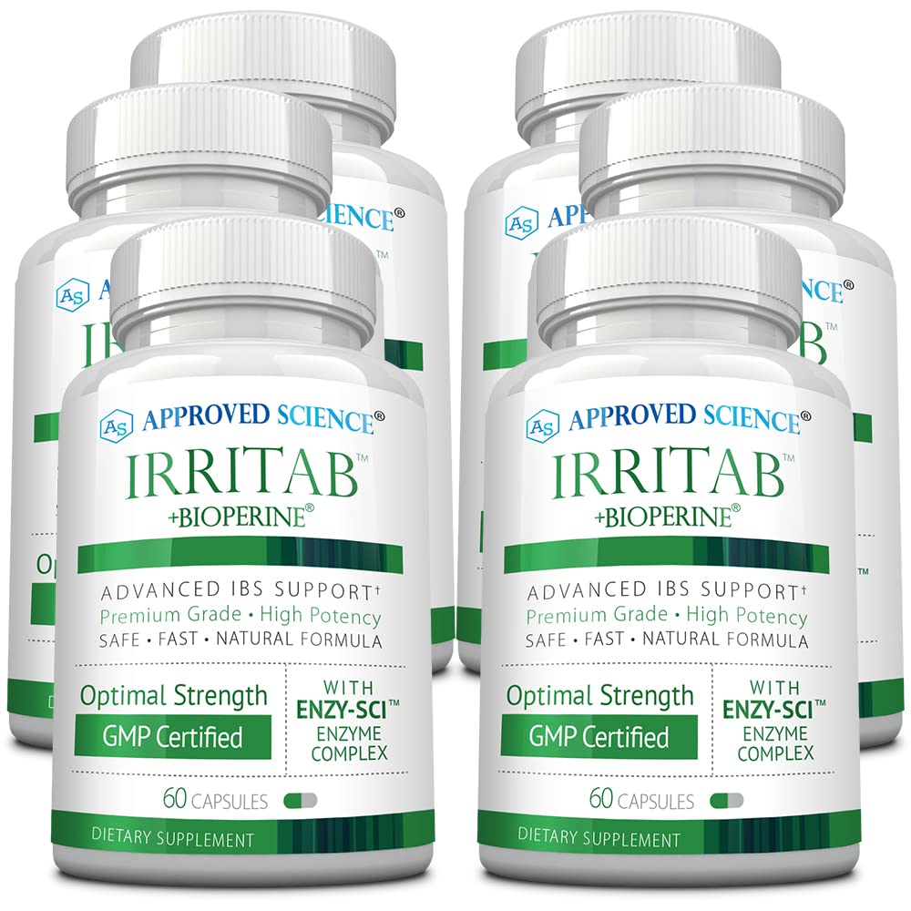 Approved Science Irritab Natural Digestive Enzyme Support Capsules 360