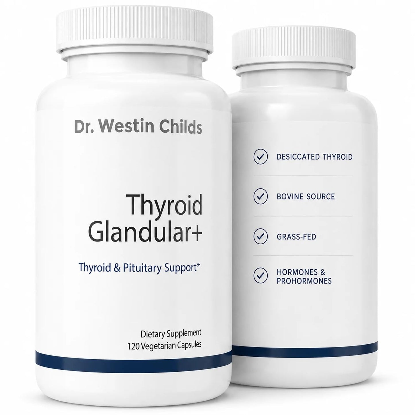 Dr. Westin Childs Thyroid Glandular+ Freeze Dried, Grass-Fed Bovine Thyroid Support & Endocrine Health Supplement Capsule 120 Count