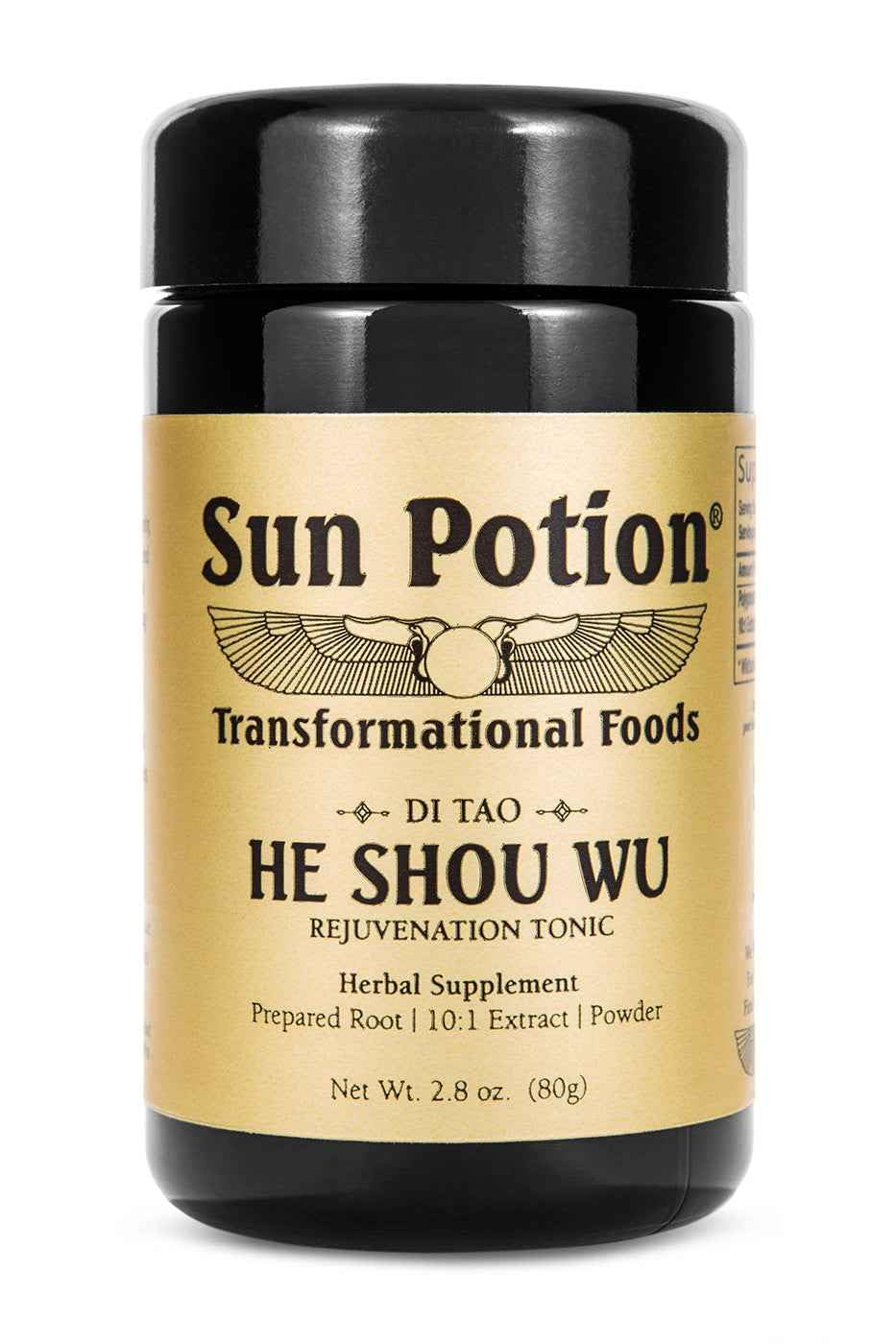Sun Potion He Shou Wu Powder 10:1 Extract 200g Fo-Ti Root (Polygonum Multiflorum), 90.3 oz