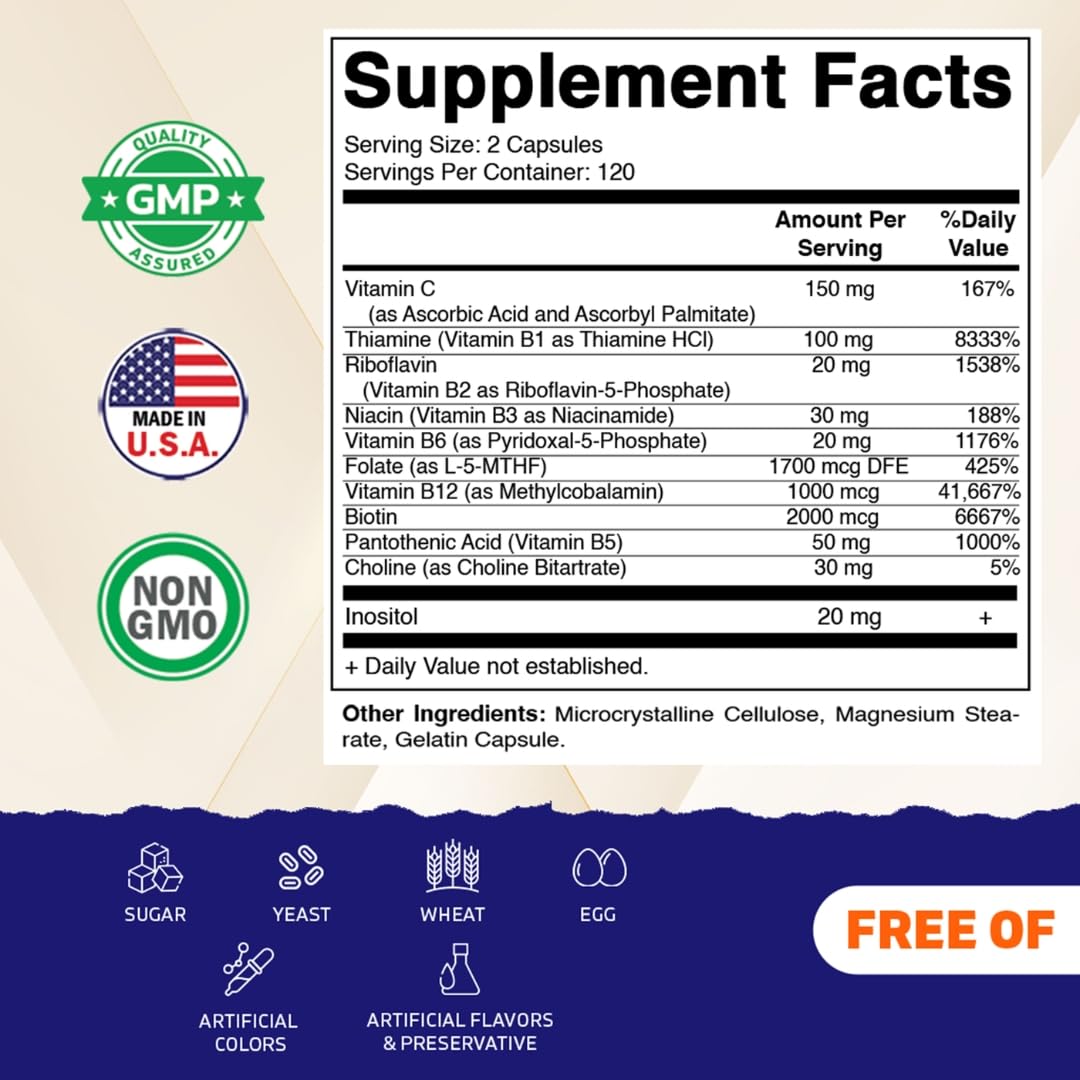 Vitamatic Methylated B-Complex Vitamins Capsules 240