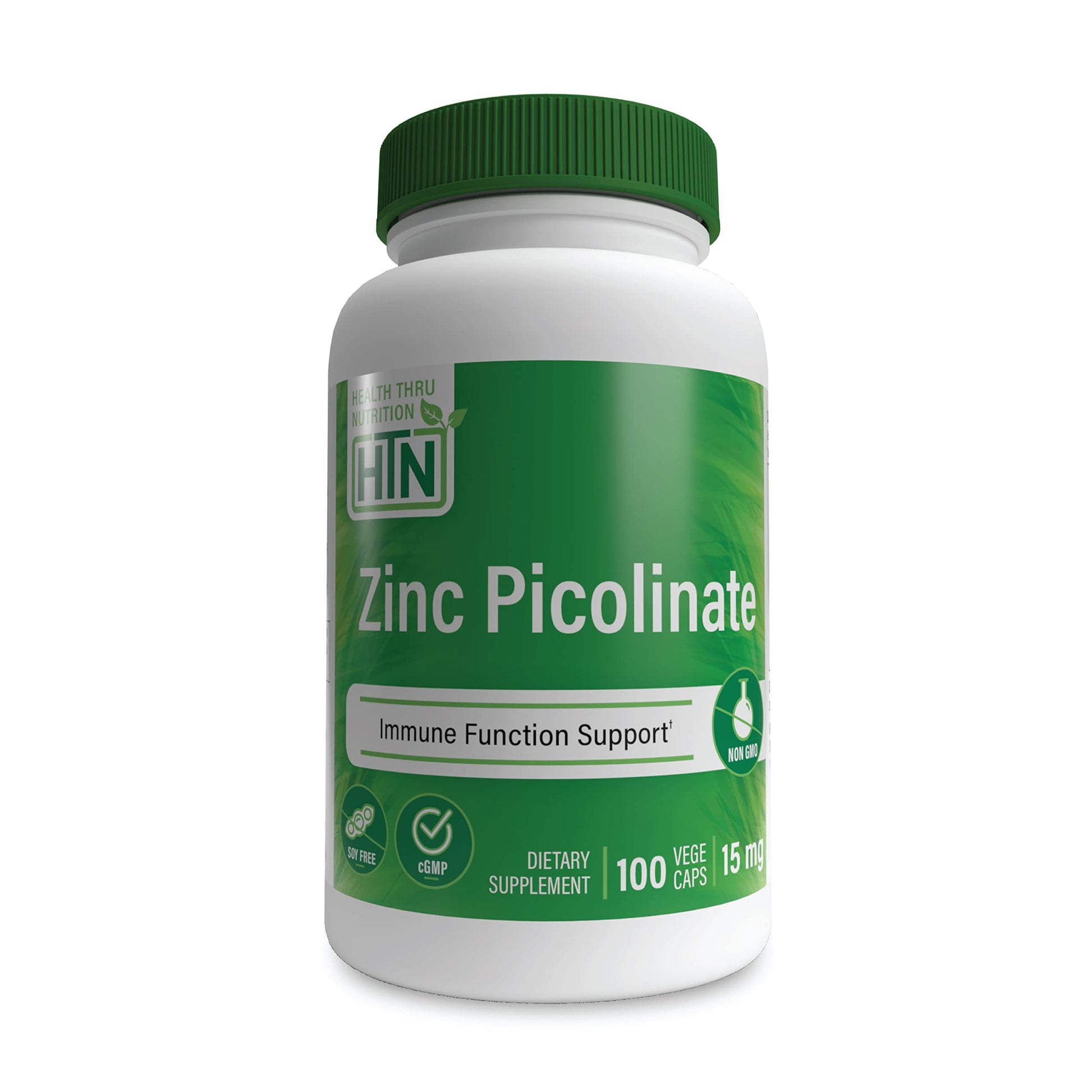 Health Thru Nutrition Zinc Picolinate 75mg 15mg Elemental Zinc Capsule, 100 Count