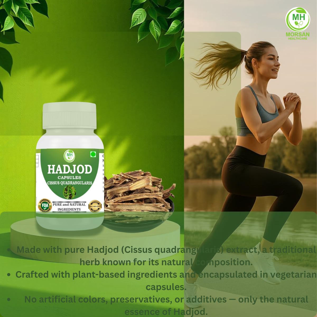 Morsan Healthcare Hadjod (Cissus Quadrangularis) 60 Capsules