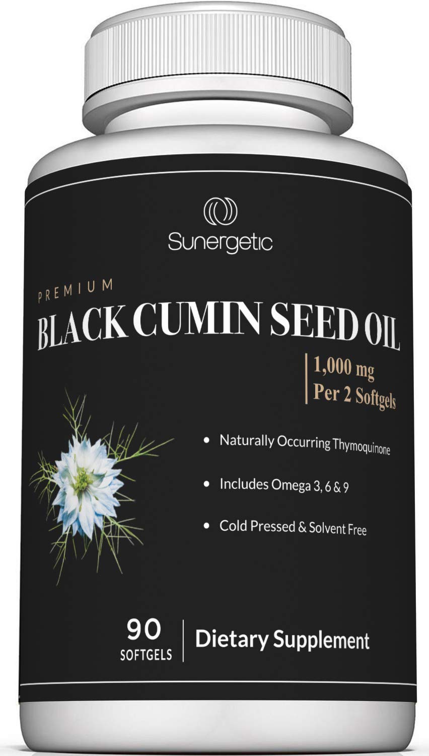 Sunergetic Black Cumin Seed Oil Softgels, 90 Count