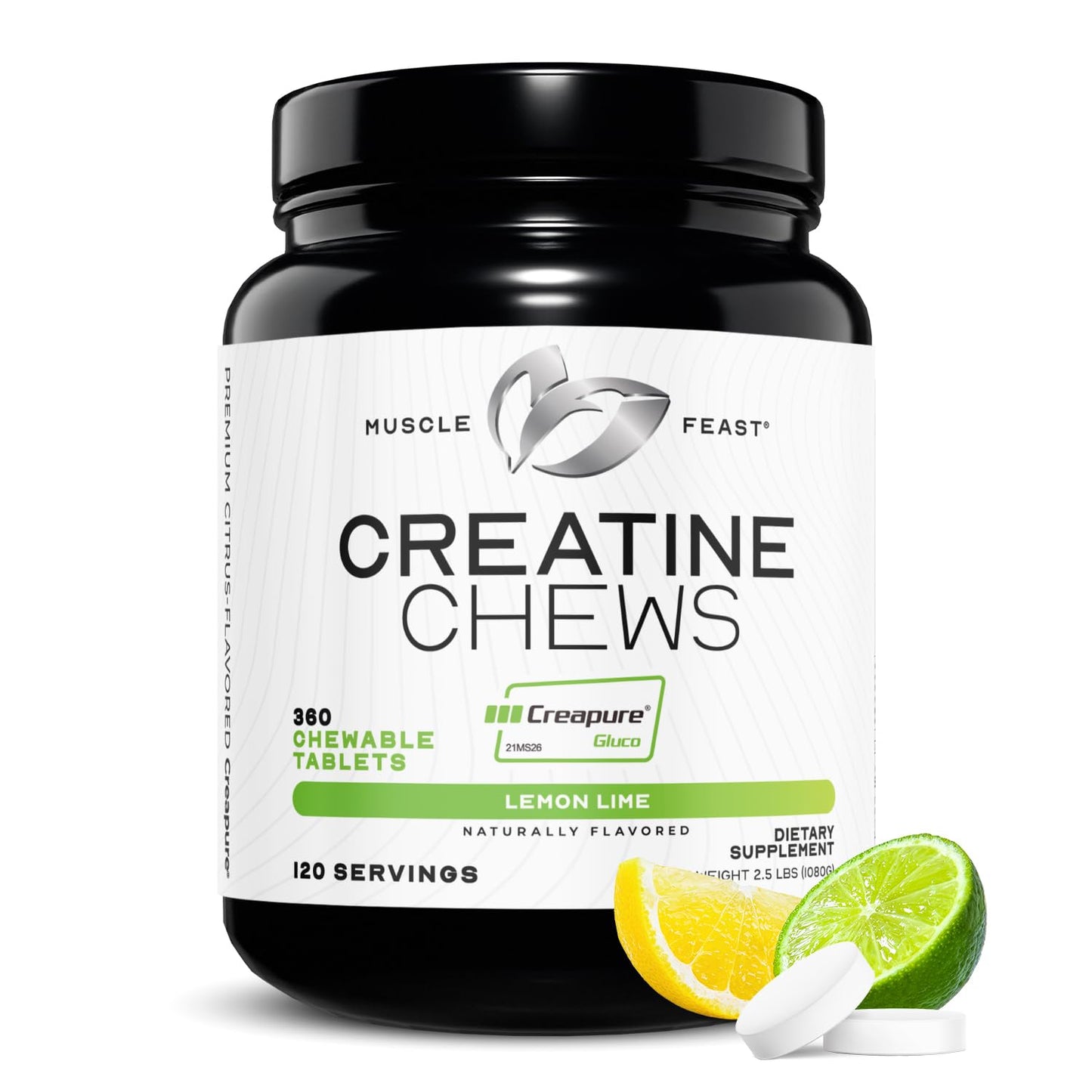 Muscle Feast Creapure Creatine Monohydrate Tablets, 360 Tablets