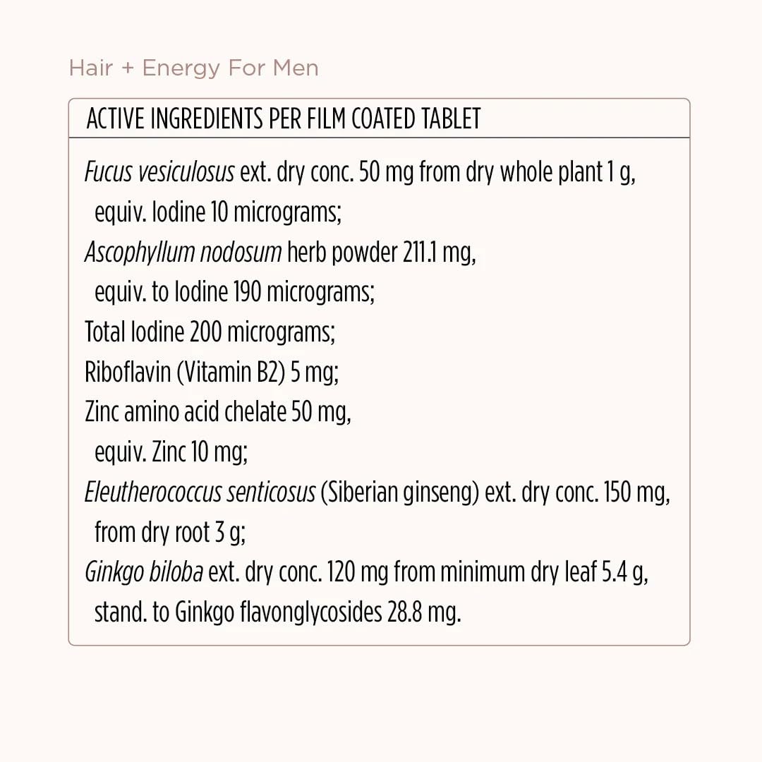 JSHealth Hair Growth Supplement for Men Capsules, 60 Count