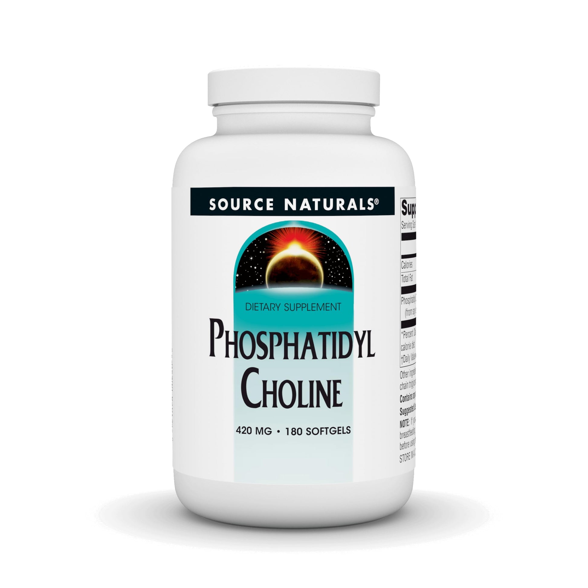 Source Naturals Phosphatidyl Choline in Lecithin 420 mg Dietary Supplement 180 Softgels