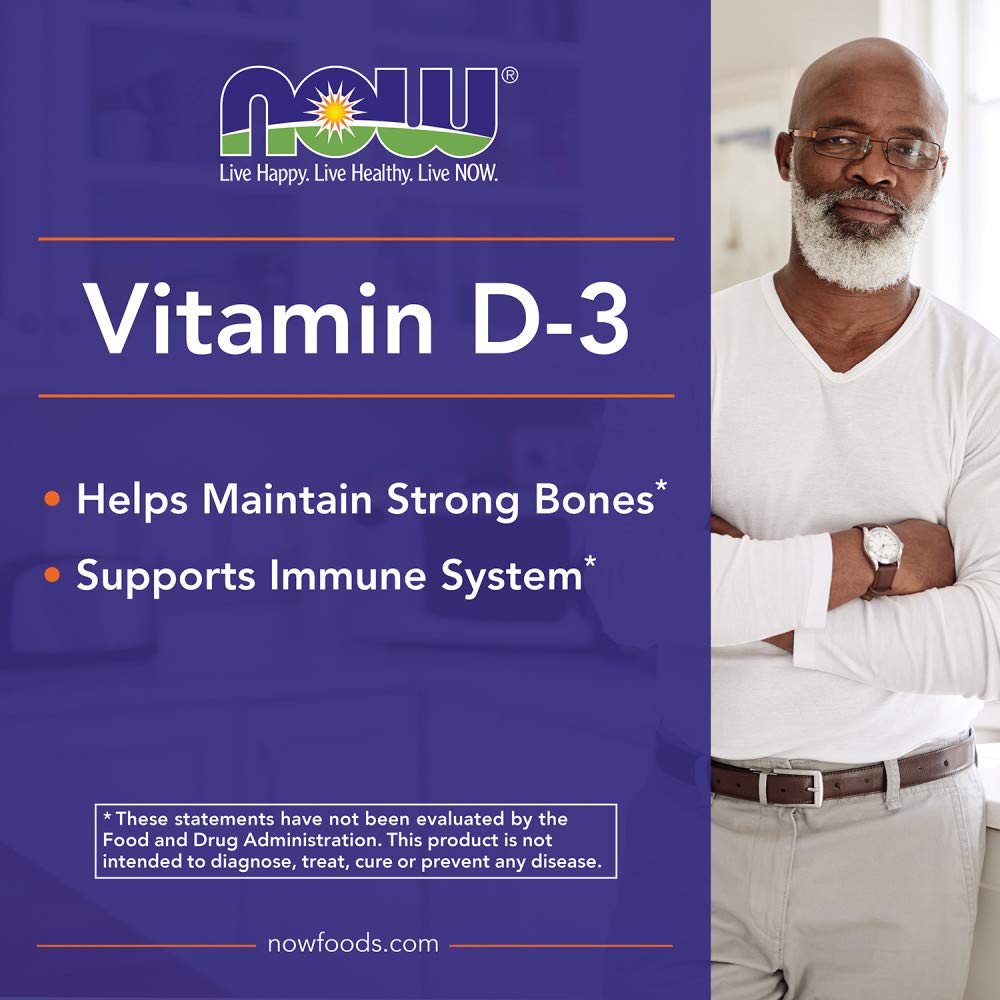 NOW Foods Vitamin D3 Softgels, 280 Count