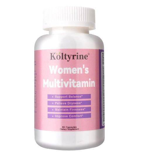 Koltyrine Women's Multivitamin 13-in-1 Complex with Biotin, Collagen & Keratin, Vitamins A, B Complex, C, D3, E & K2 Hair, Skin, Nails & Energy Support, 60 Capsules