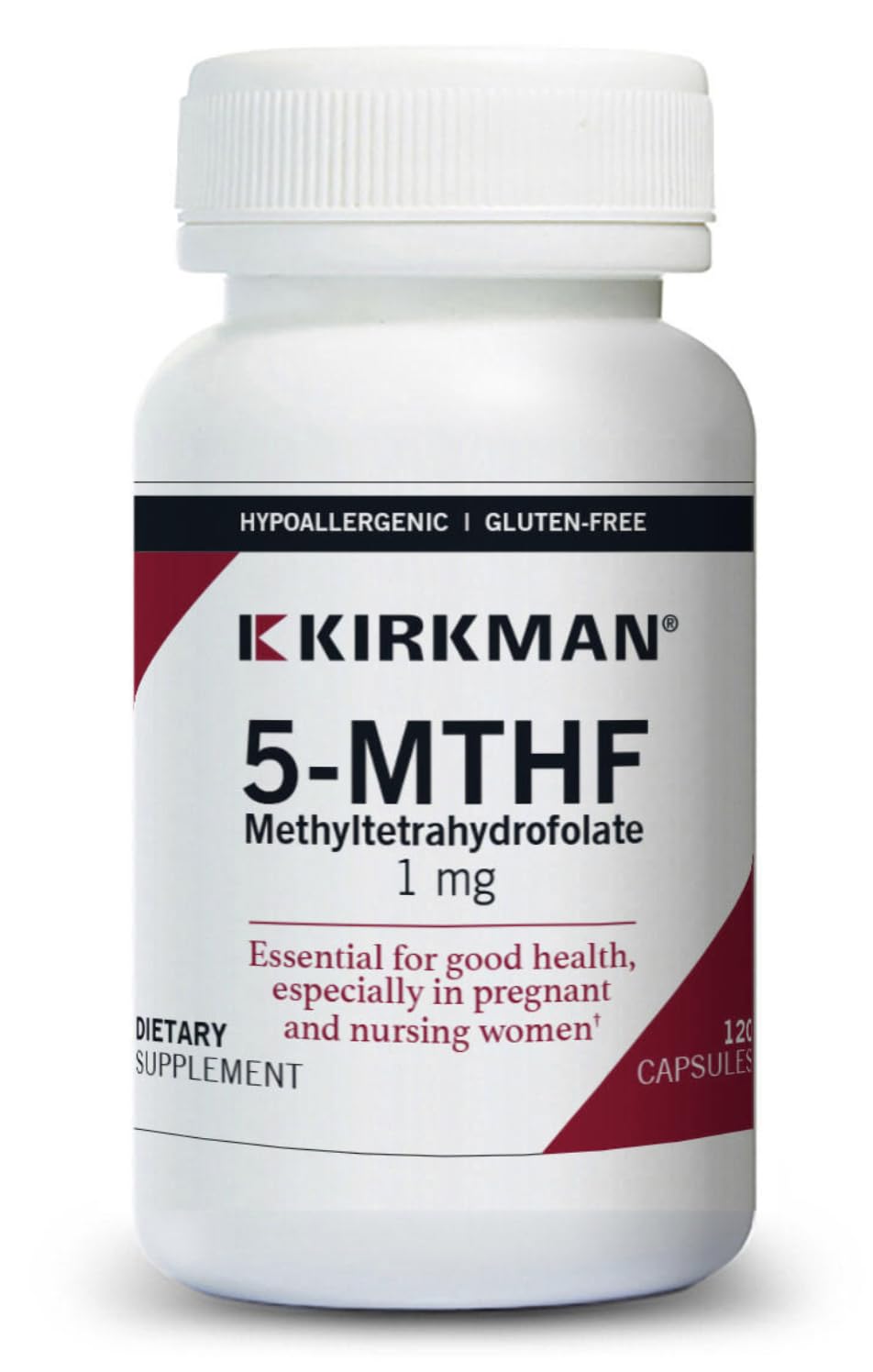 Kirkman 5-MTHF - 5-METHYLTETRAHYDROFOLATE Capsule 180
