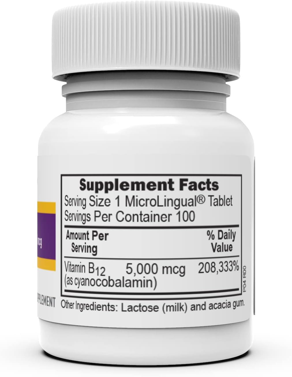 Superior Source No Shot Vitamin B-12 Cyanocobalamin 5000 mcg Tablets, 100 Count