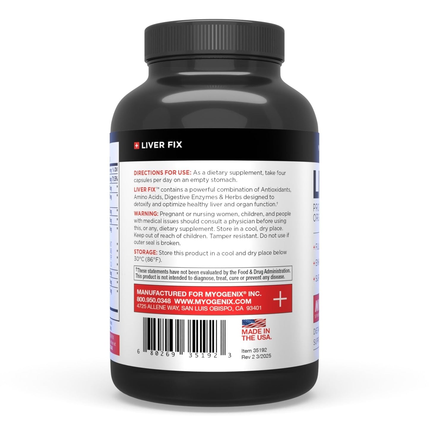 Myogenix Liver Fix Softgels 72 Count