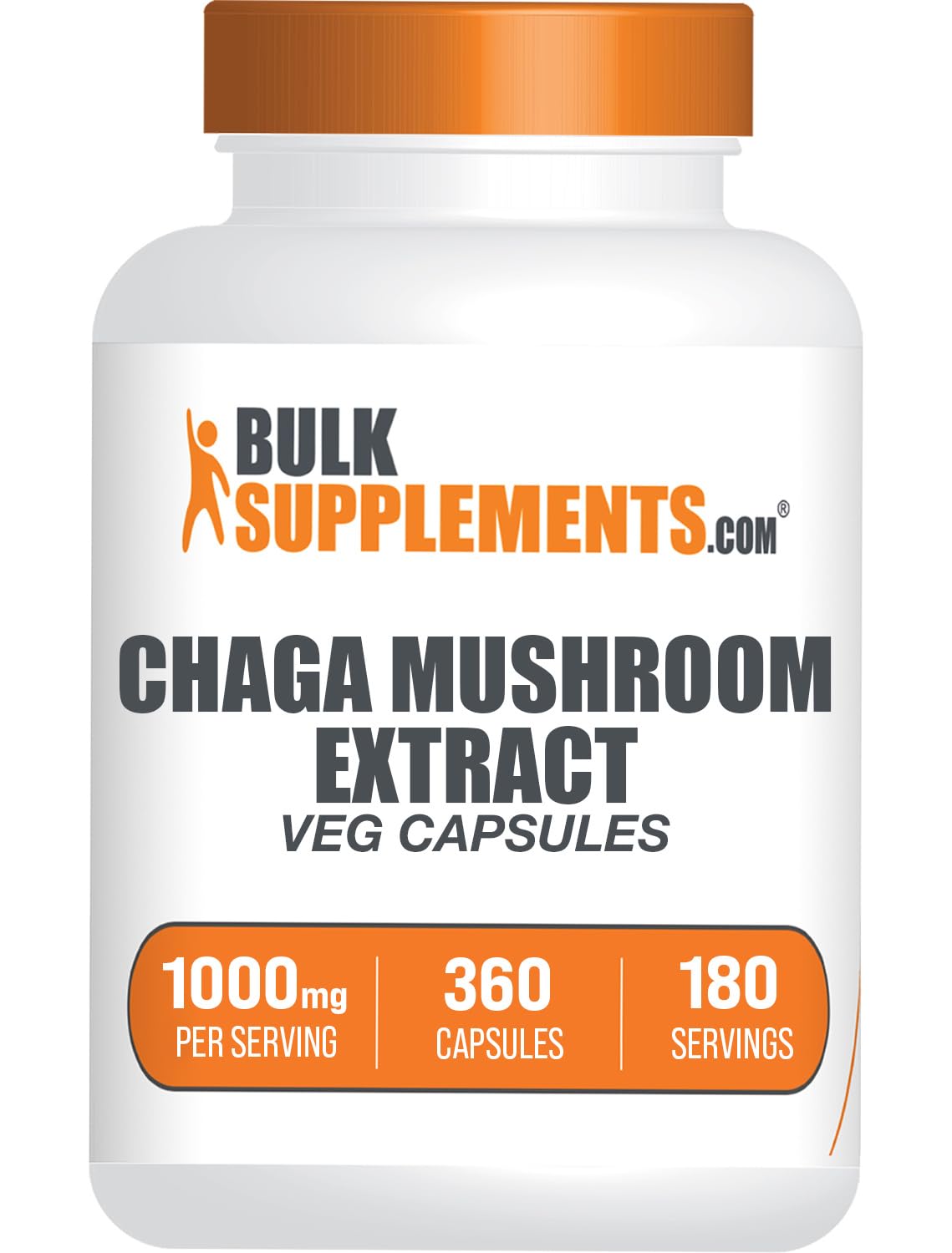 BulkSupplements Chaga Mushroom Extract 360 Capsules
