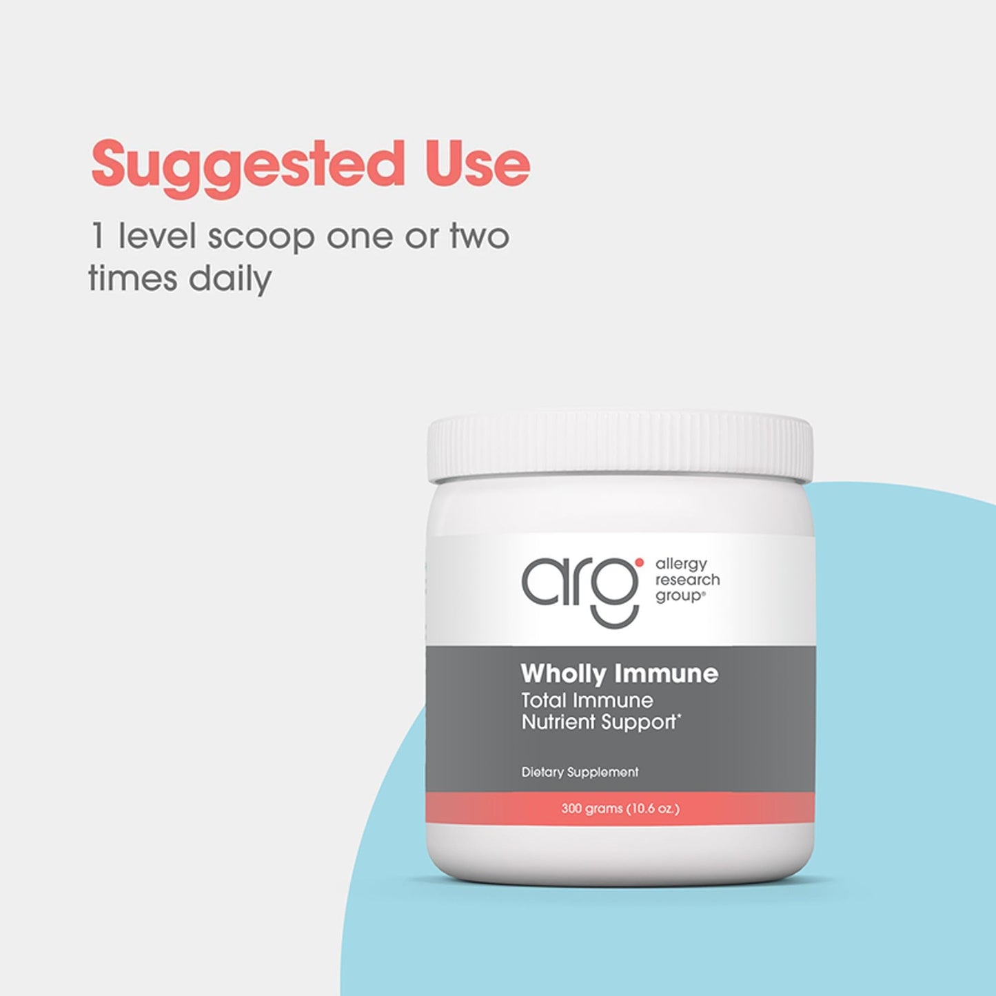 Allergy Research Group Wholly Immune Powder - Total Immune Nutrient Support 10.6 Ounce