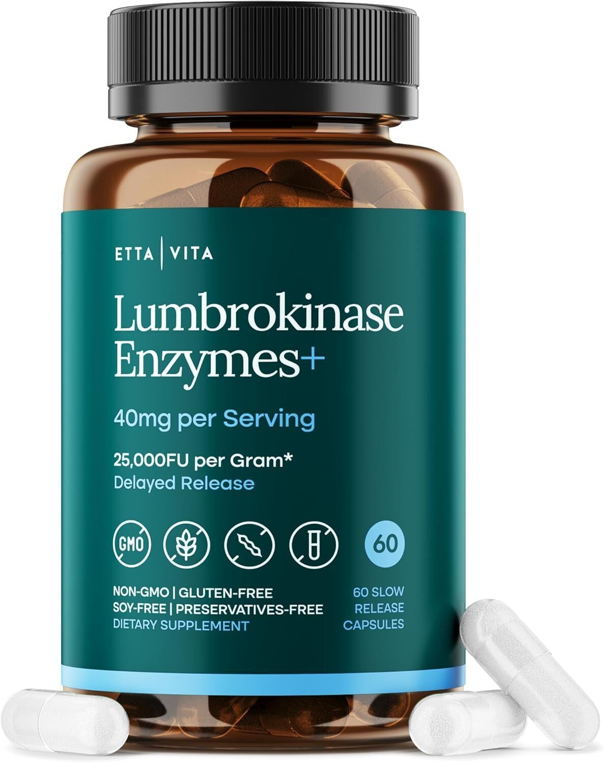 Etta Vita Lumbrokinase Supplement Capsule 60 Count