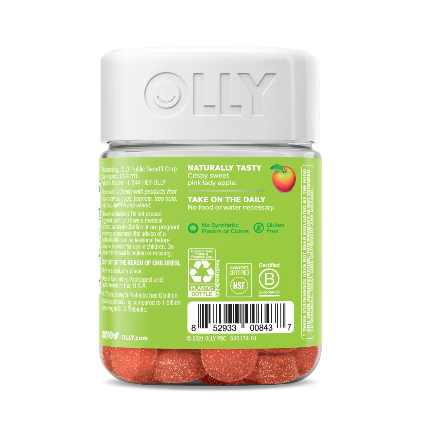 OLLY Extra Strength Probiotic Chewable Gummy 50 Count
