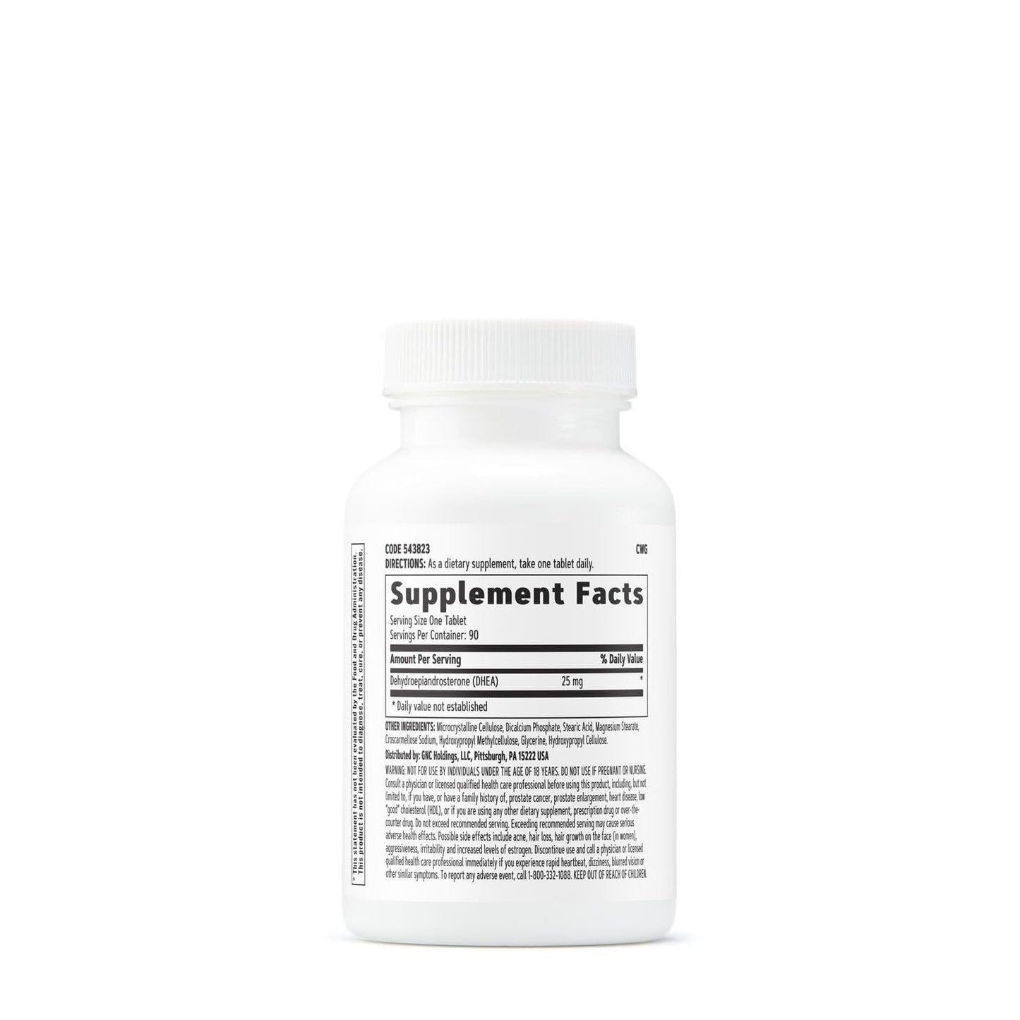 GNC DHEA 25mg Tablet, 90 Count