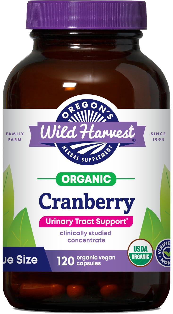Oregon's Wild Harvest Cranberry Herbal Supplement Capsules 120 Count