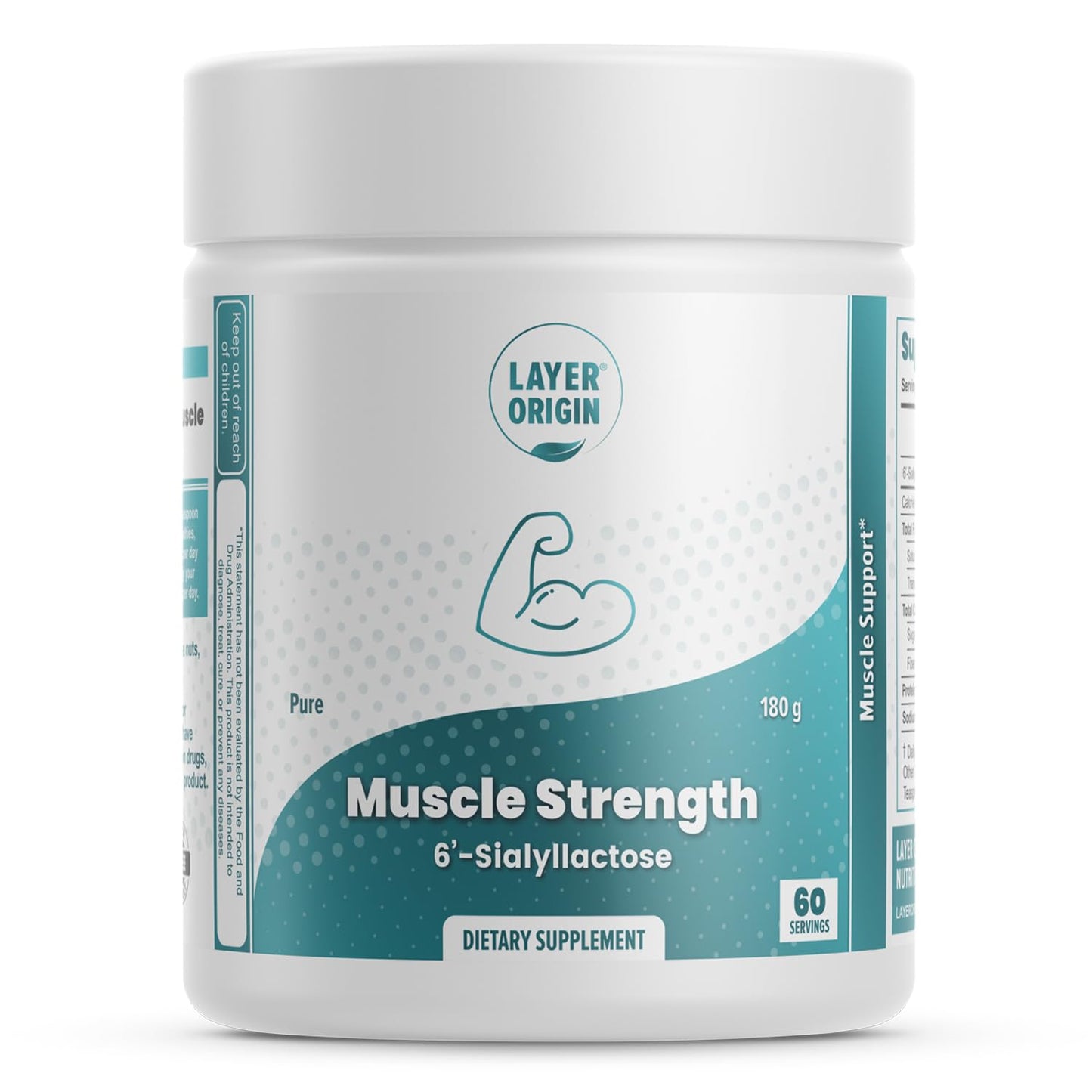 Layer Origin 6'-Sialyllactose (6'-SL HMO) for Muscle Health, Strength, Recovery - 3000 mg per Serving, Powder, 6.35 oz