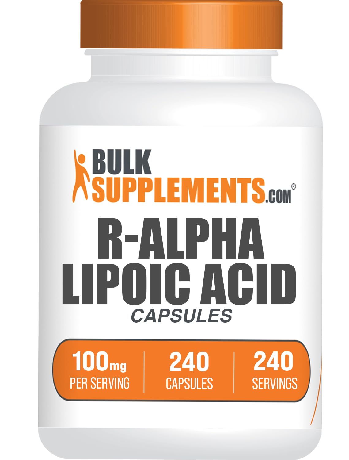 BulkSupplements R-Alpha Lipoic Acid (R-ALA) Capsules, 240 Count