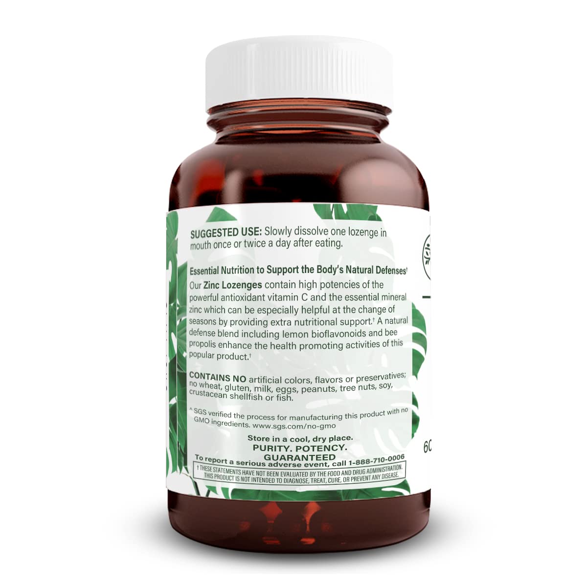 Natural Nutra Zinc Lozenges with Vitamin C, Lemon Flavor, Sublingual Zinc Gluconate, 60 Lozenges
