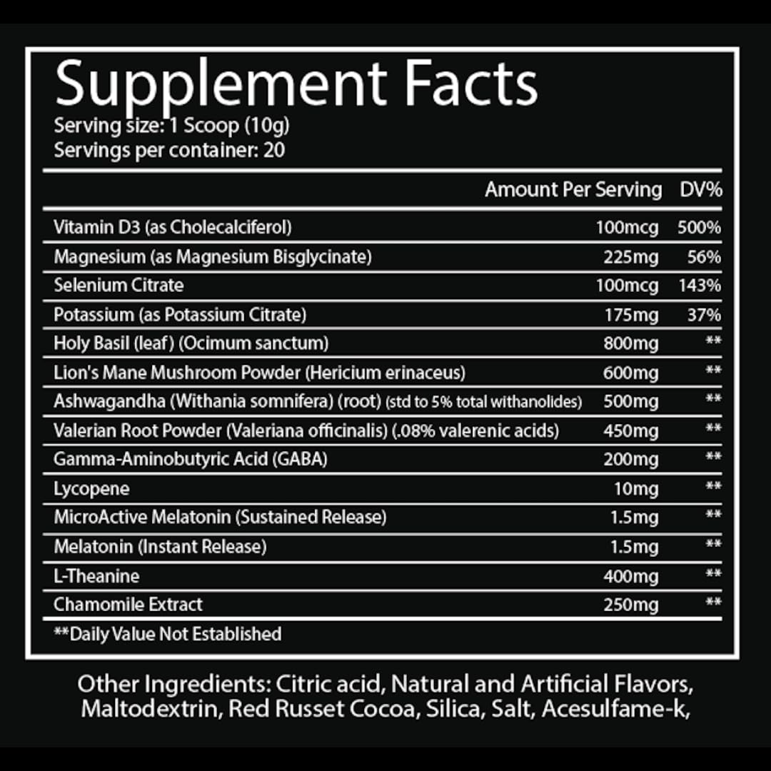 Troponin Nutrition Hit The Rack Night Time Recovery Powder 1 Count