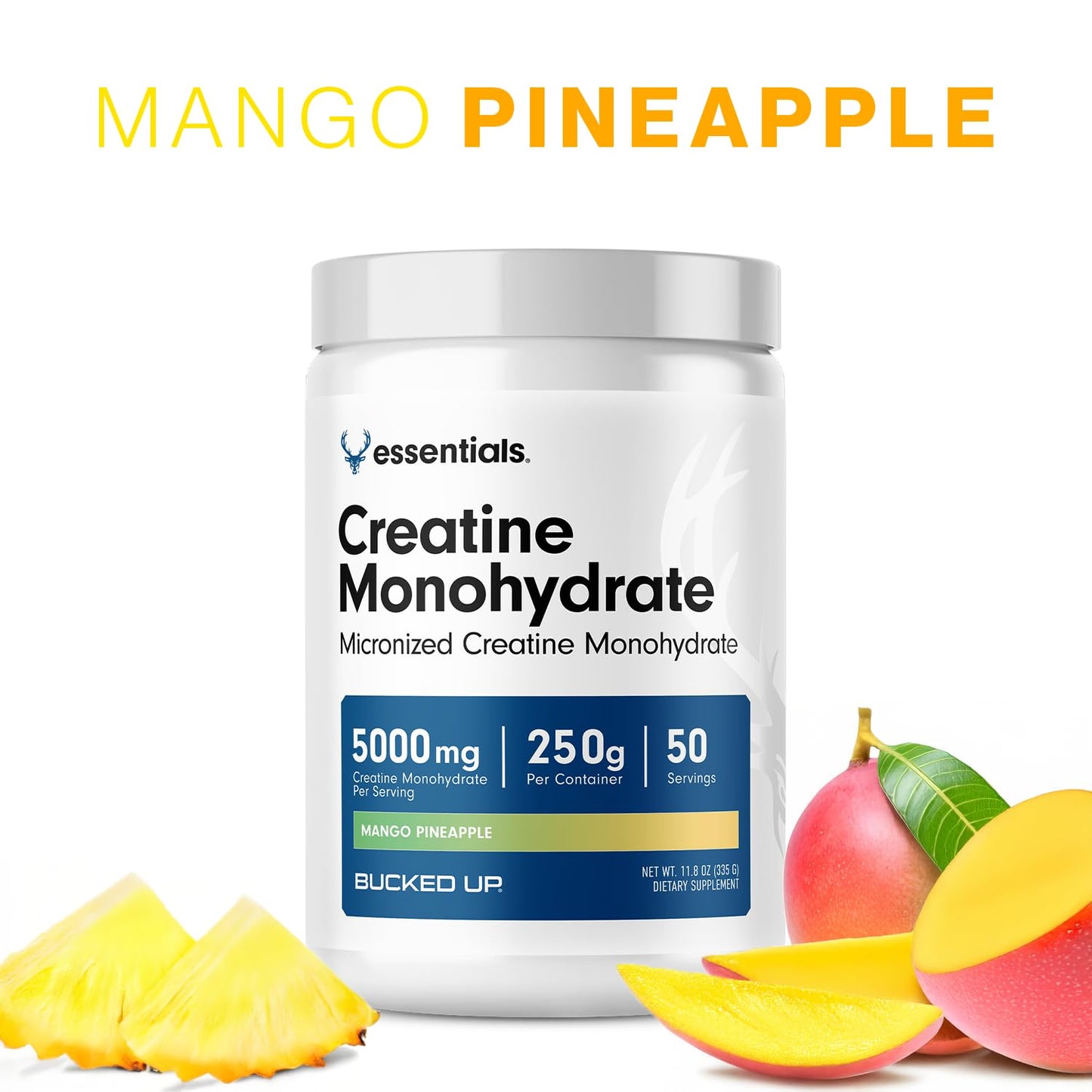 Bucked Up Mango Pineapple Creatine Monohydrate Powder 12.3
