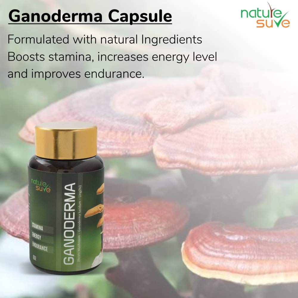 Nature Sure Ganoderma Capsules for Men & Women, 60 Capsules