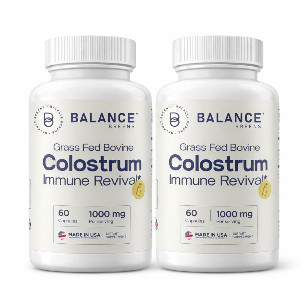 Balancebreens Colostrum 1000mg - 15% IgG Grass-Fed Bovine for Immune and Gut Health - First Milking Only - 240 Capsules