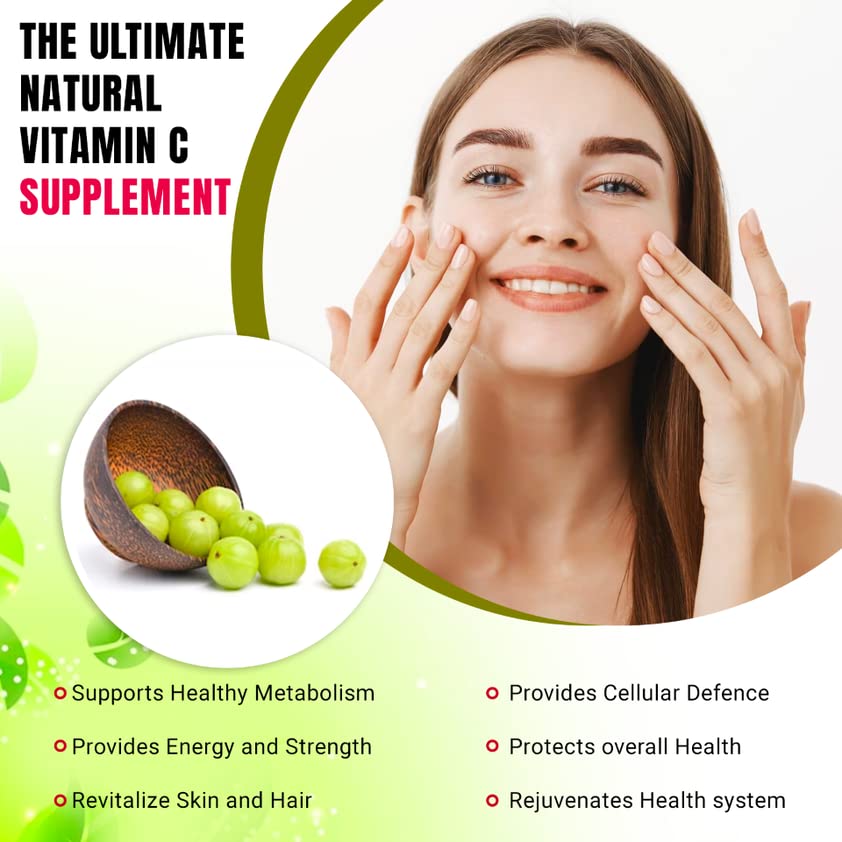 Organic Aura International Amla 1500mg Capsule, 120 Count