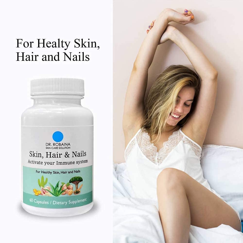 Dr. Robaina Skin Care Solution - Skin, Hair & Nails Capsules - Immune Support, 60 Capsules