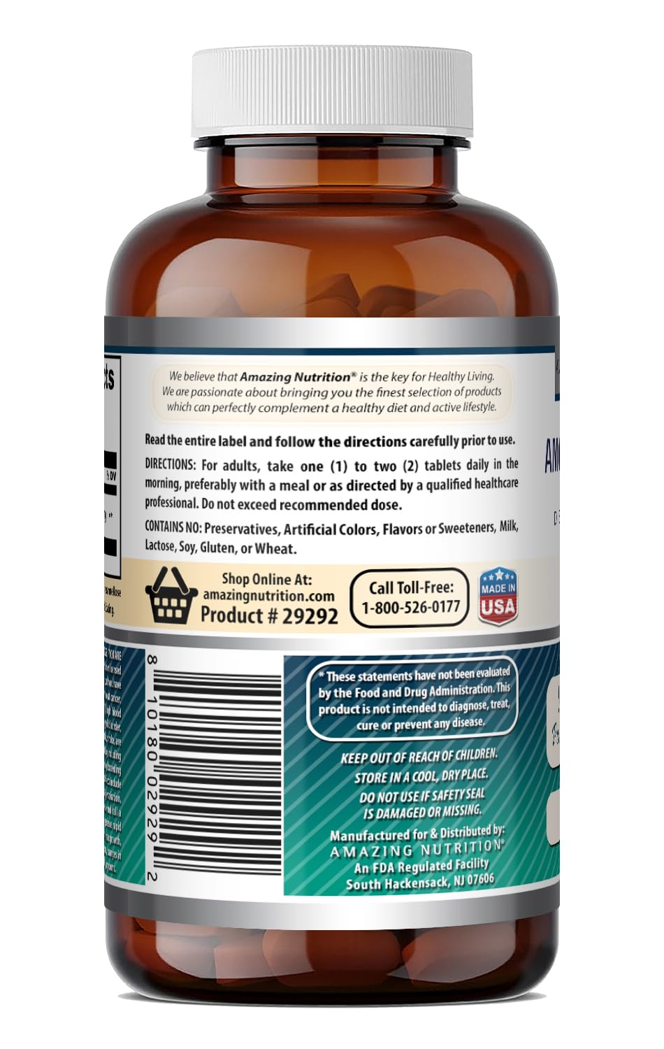 Amazing Nutrition DHEA 50 mg Tablets, 120 Count