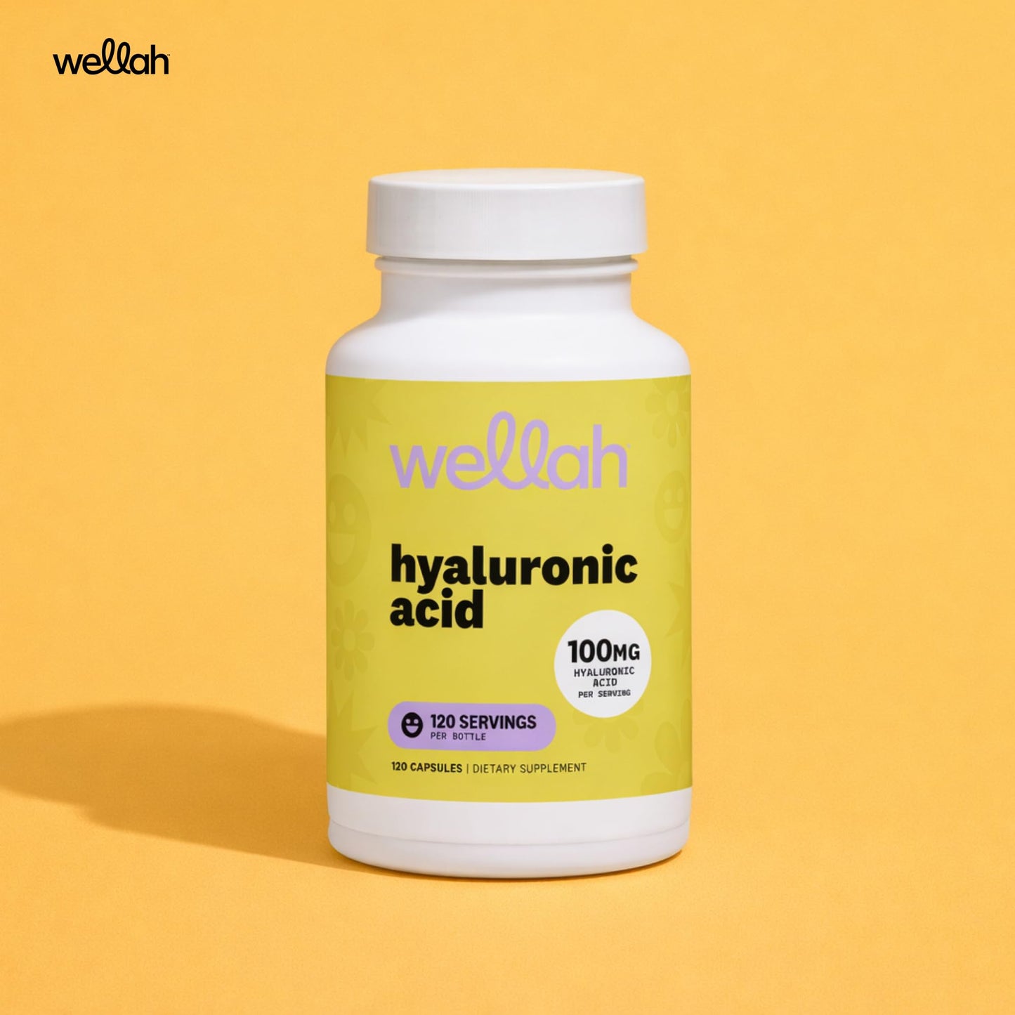 Wellah Hyaluronic Acid Supplement for Women (100mg) Capsule, 120 Capsules