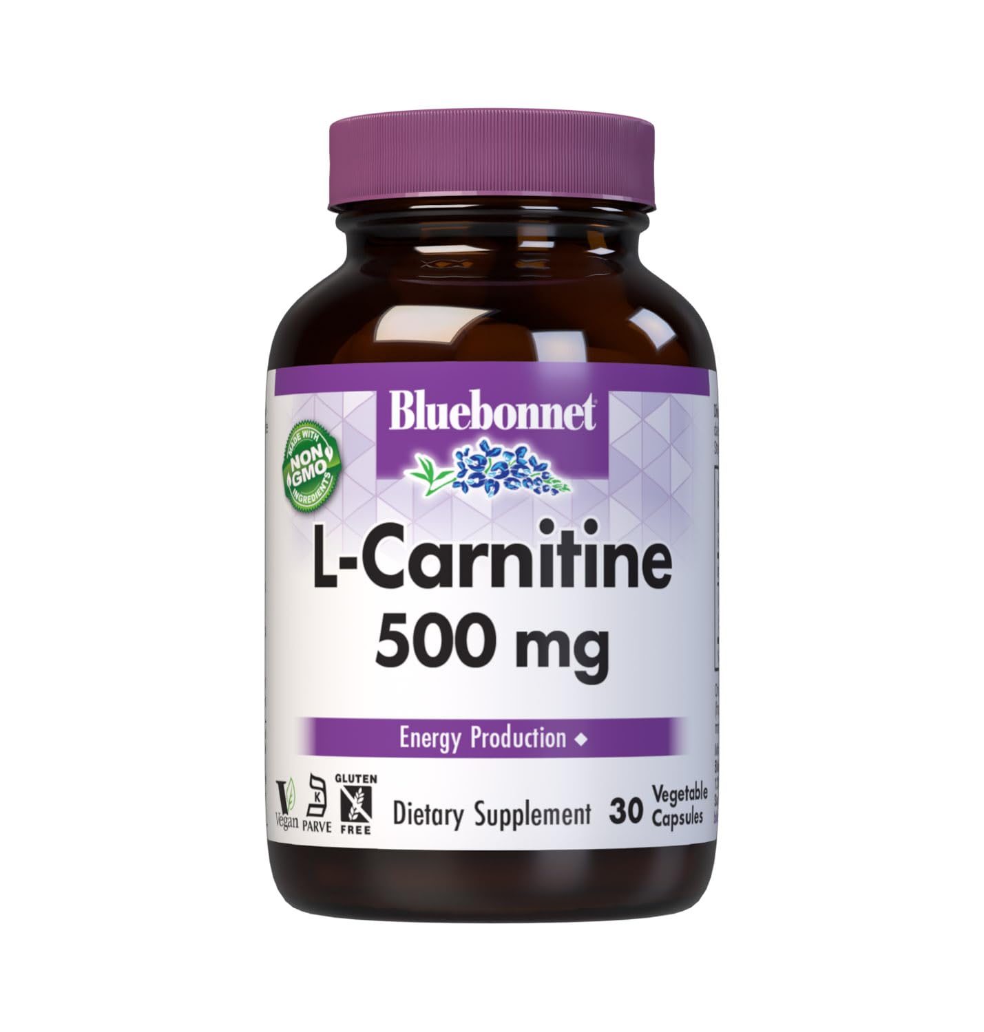 BlueBonnet L-Carnitine 500mg Capsule, 30 Capsules