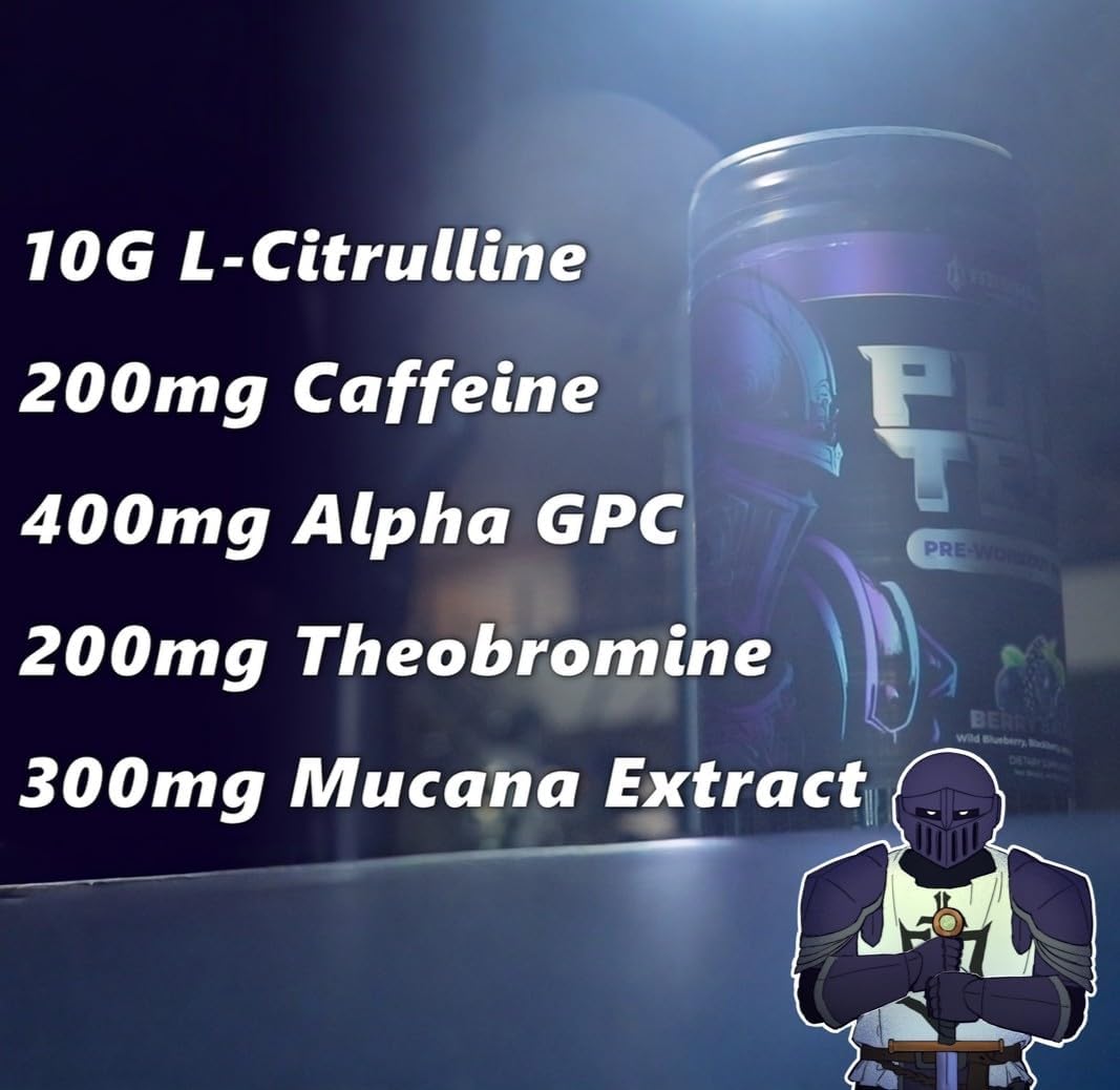 Midknight Labs PumpTech Pre-Workout for Pump and Focus Powder, 16 Servings