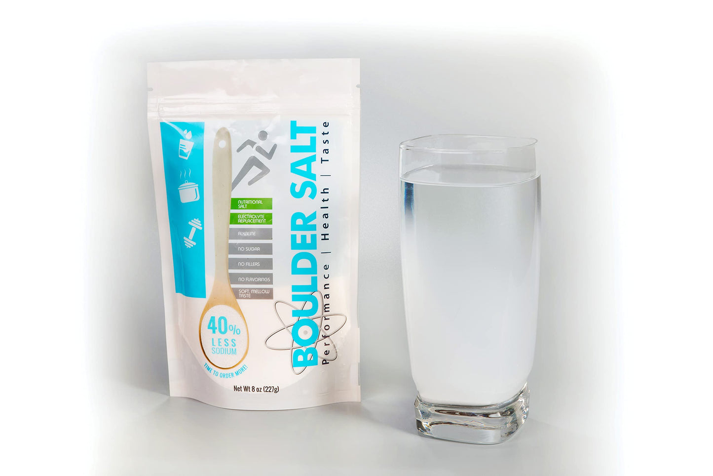 Boulder Salt Performance Health Taste Low Sodium Potassium Magnesium Salt Substitute Electrolyte Salt Powder Unflavored 20oz