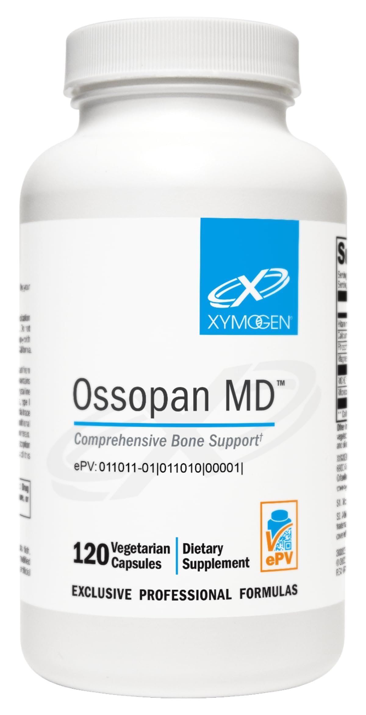 XYMOGEN Ossopan MD - Bone Strength & Structural Support - Microcrystalline Hydroxyapatite with Vitamins & Minerals - MCHC Bone Formula - Gluten-Free, Dairy-Free, & Non-GMO, 120 Capsules