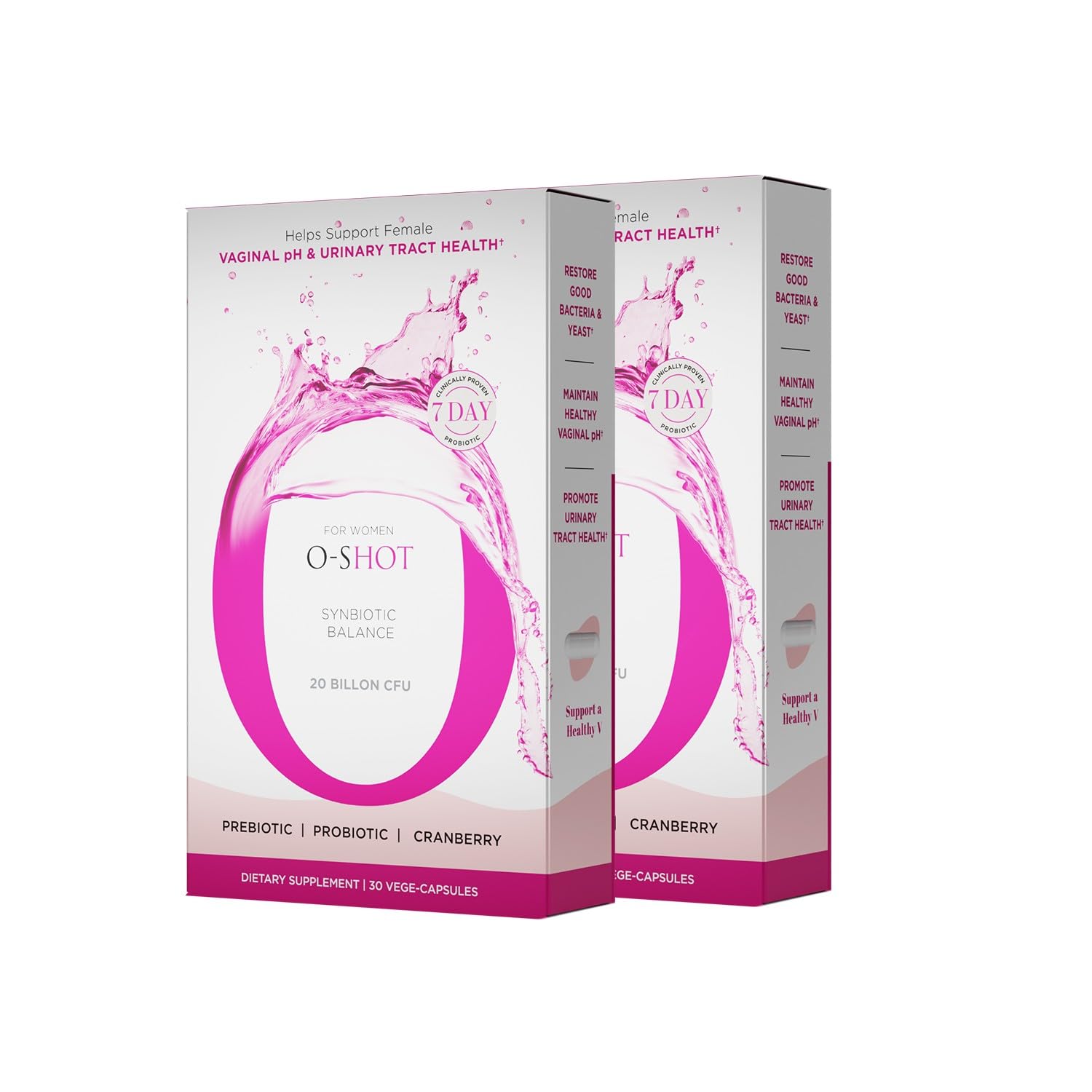 O-Shot for Woman Balanced Femme Chicory Root Capsules with Cranberry Extract, Vegan Probiotic + Prebiotic, Non Dairy, Non GMO, Gluten Free, 60 Vege Capsules