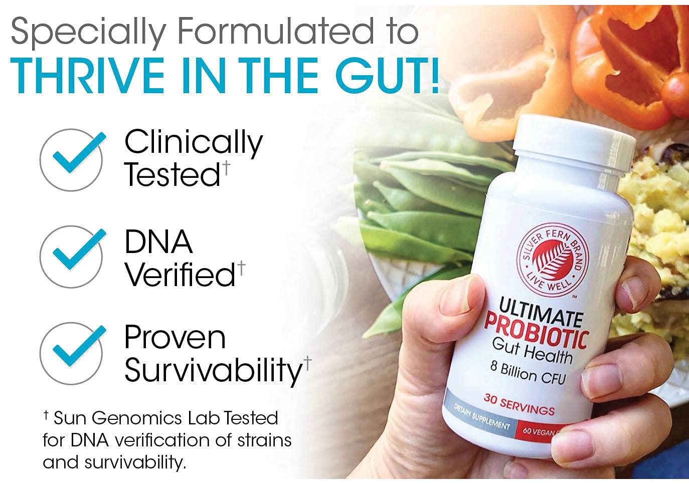 Silver Fern Gut Rehab Kit & Ultimate Probiotic Capsules, 120 & 60 Capsules