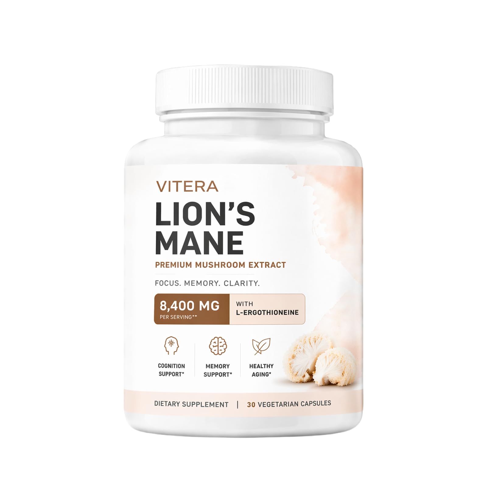 Saphily Vitera Lion's Mane Extract Capsules, 300 Count