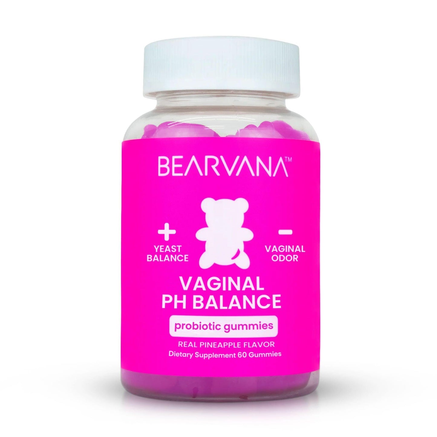 BEARVANA Vaginal pH Support & Probiotic Gummies for Women, 60 Count